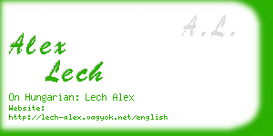 alex lech business card